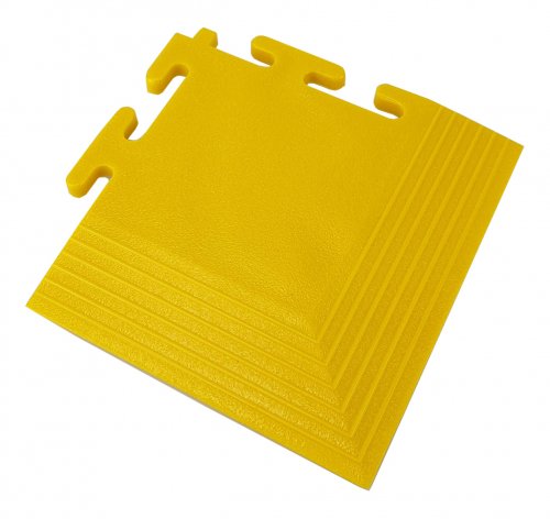 PVC-Eckstücken für Bodenfliese Universal/ Gelb 112x112x7mm