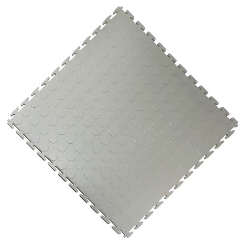 Bodenfliese Vario PVC mit Noppen / Hellgrau 510x510x7mm / 4 Stück = 1 m²