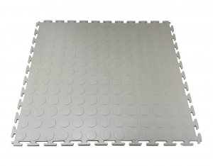 Bodenfliese Vario PVC mit Noppen / Hellgrau 510x510x7mm / 4 Stück = 1 m²